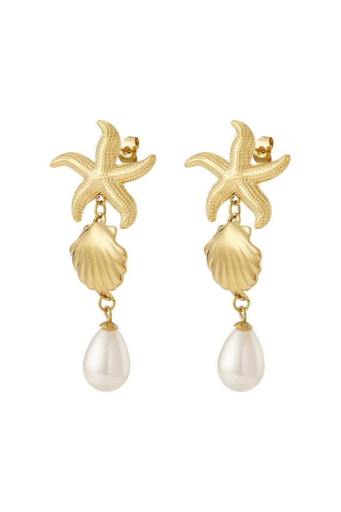 "Gold ocean" earrings