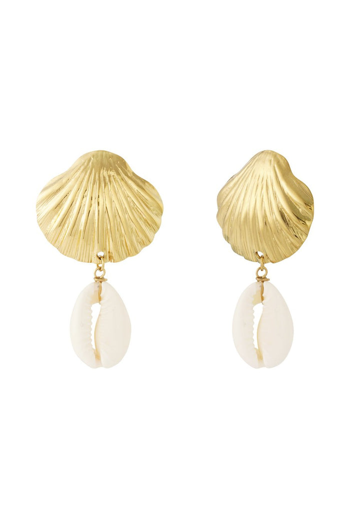 "Gold shell" earrings