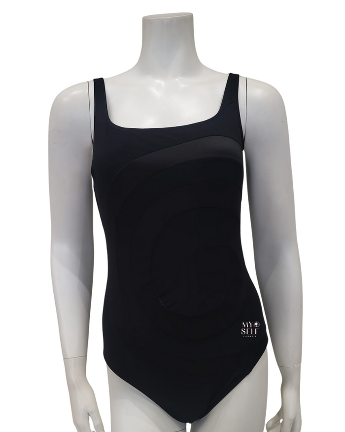Gottex 23SI173 Black Gottex Signature Square Neck Swimsuit myselflingerie.com