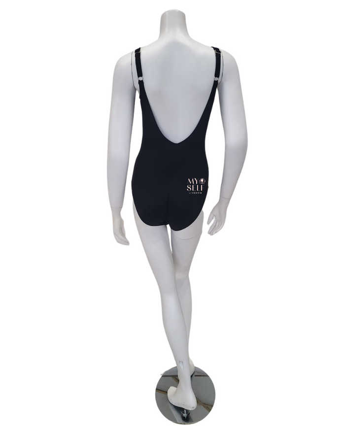 Gottex 23SI173 Black Gottex Signature Square Neck Swimsuit myselflingerie.com