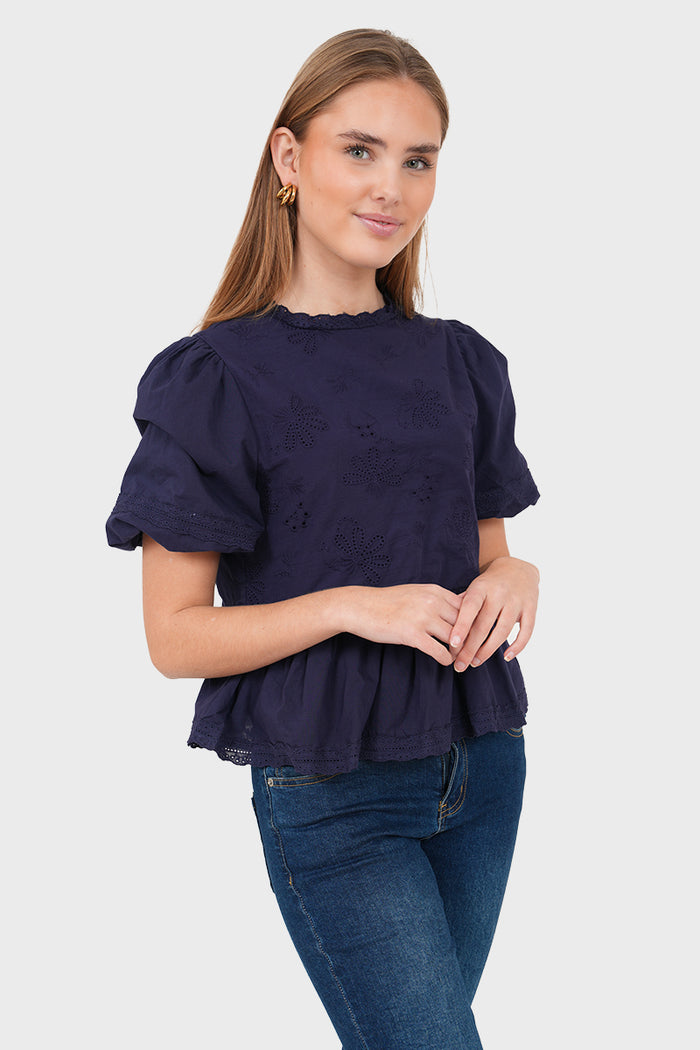 "Grace" blouse navy