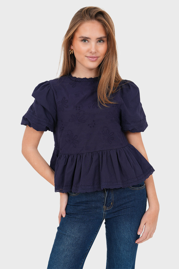 "Grace" blouse navy