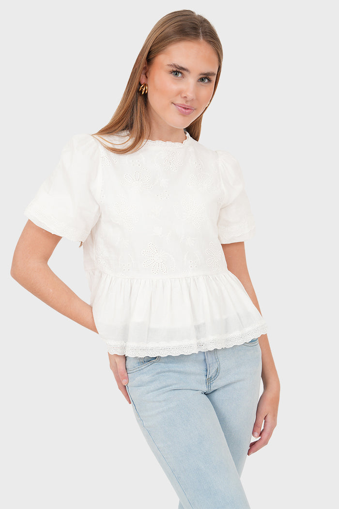 "Grace" blouse white