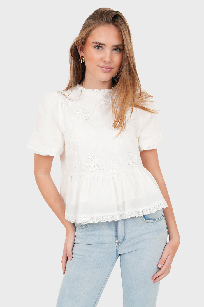"Grace" blouse white