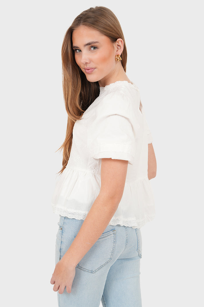 "Grace" blouse white
