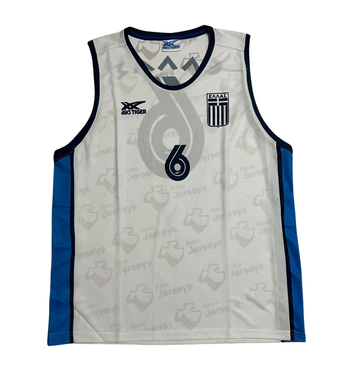 Greece Basketball National Shirt 1987 Home - Retro Jerseys, φανέλα Μπάσκετ Γρεεκε