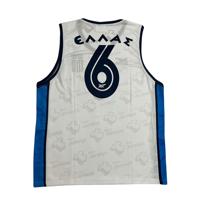 Greece Basketball National Shirt 1987 Home - Retro Jerseys, φανέλα Μπάσκετ Γρεεκε