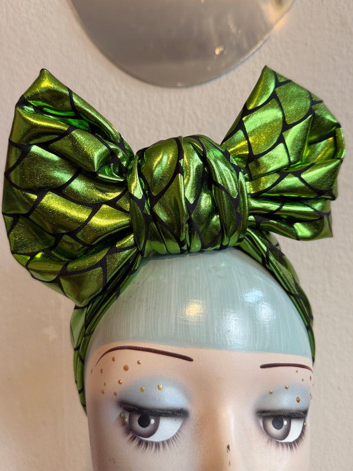 Metallic green headband