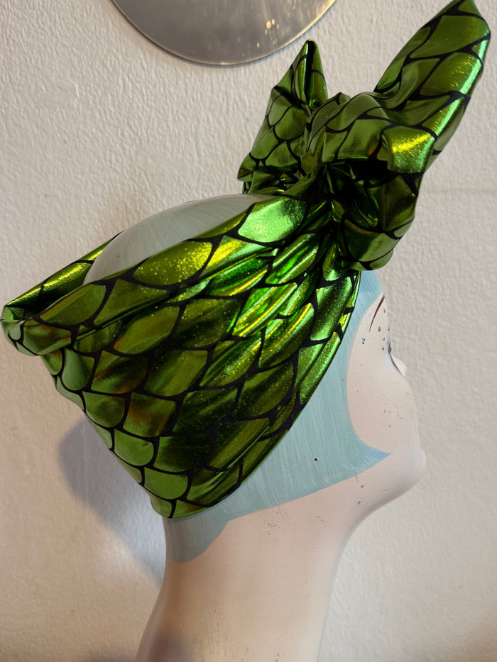 Metallic green headband