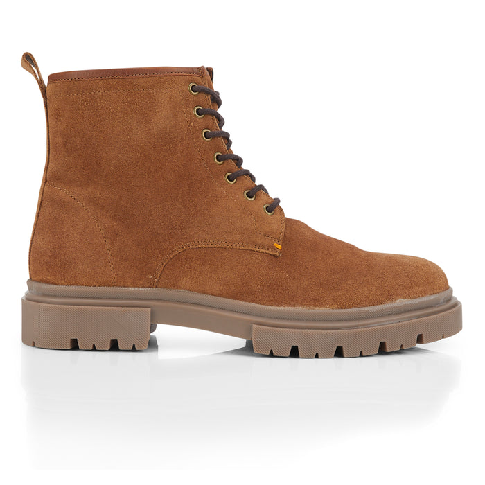 Greenwich Suede Leather Lace up Boots - Tan