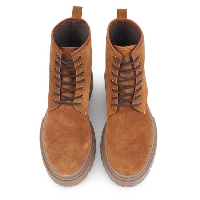 Greenwich Suede Leather Lace up Boots - Tan