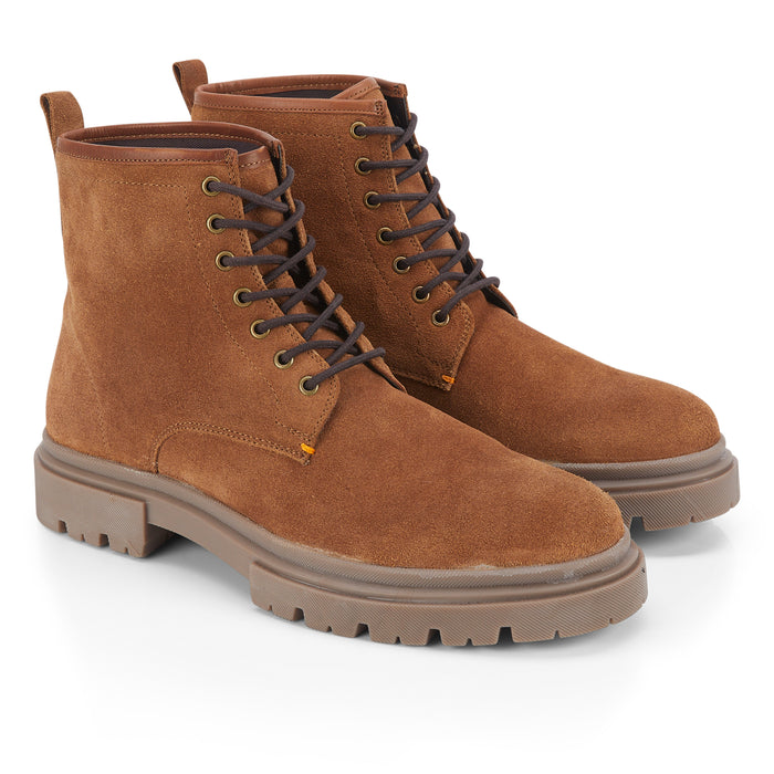 Greenwich Suede Leather Lace up Boots - Tan