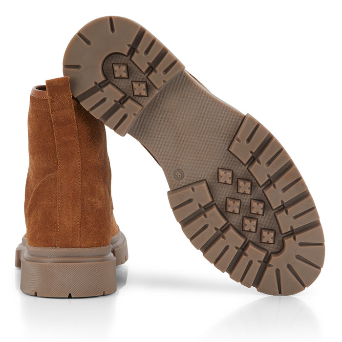Greenwich Suede Leather Lace up Boots - Tan