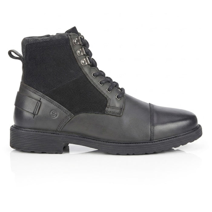 Greyfriars Suede Leather Lace up Boots - Black
