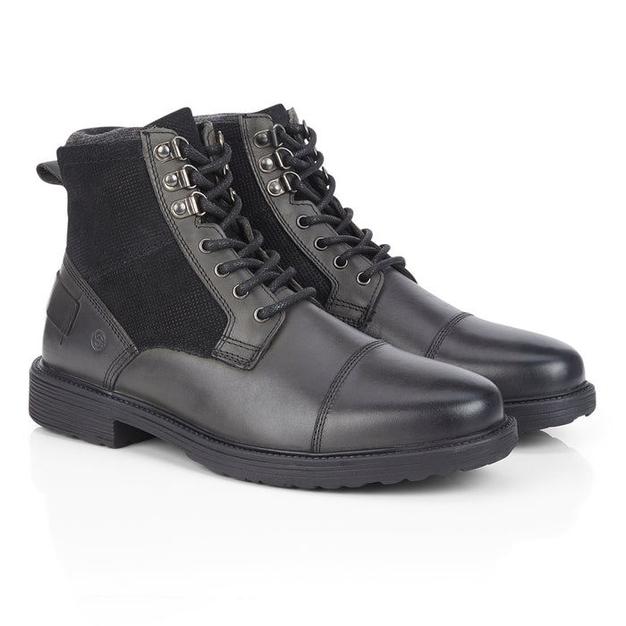 Greyfriars Suede Leather Lace up Boots - Black