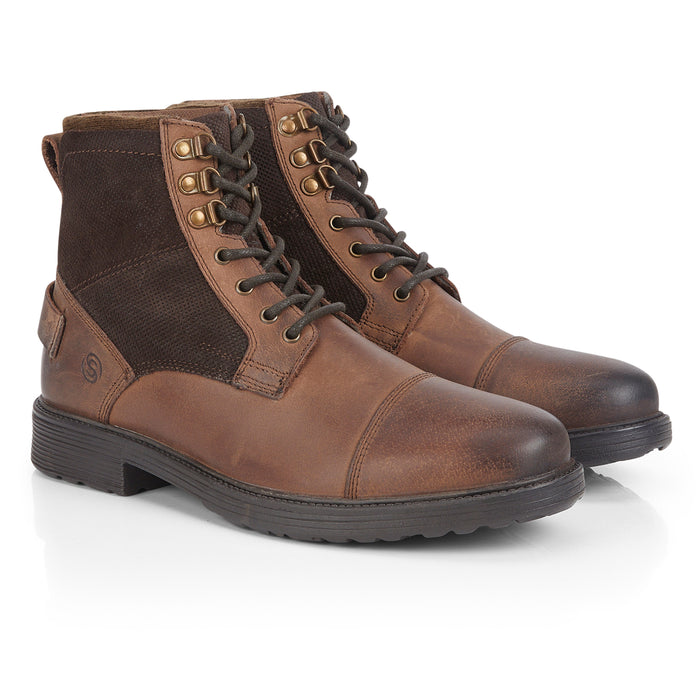 Greyfriars Suede Leather Lace up Boots - Brown