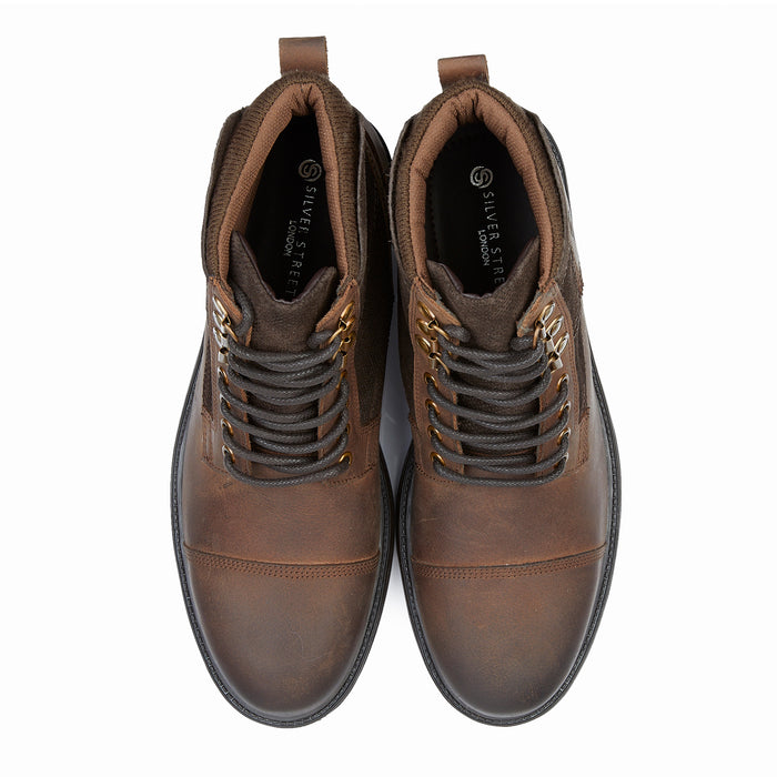 Greyfriars Suede Leather Lace up Boots - Brown