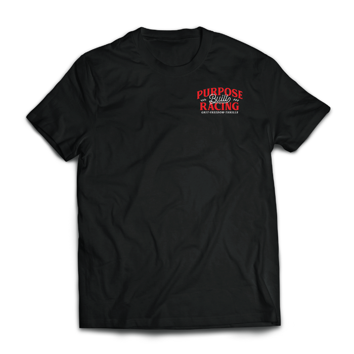 Purpose-Built Grit, Freedom and Thrills tee in black, additional product image