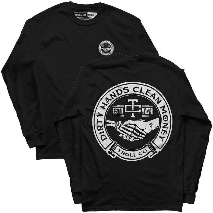 Troll Co. Haggler long sleeve graphic tee in black