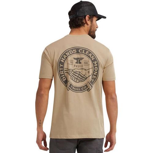 Troll Co. Haggler graphic tee in tan, big and tall sizing