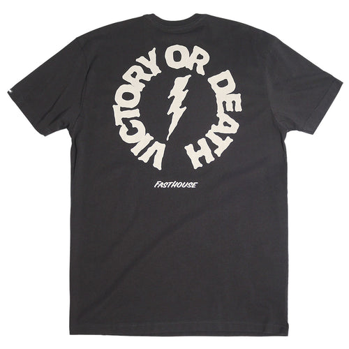 Fasthouse Hail Mary tee in black, back view of the print