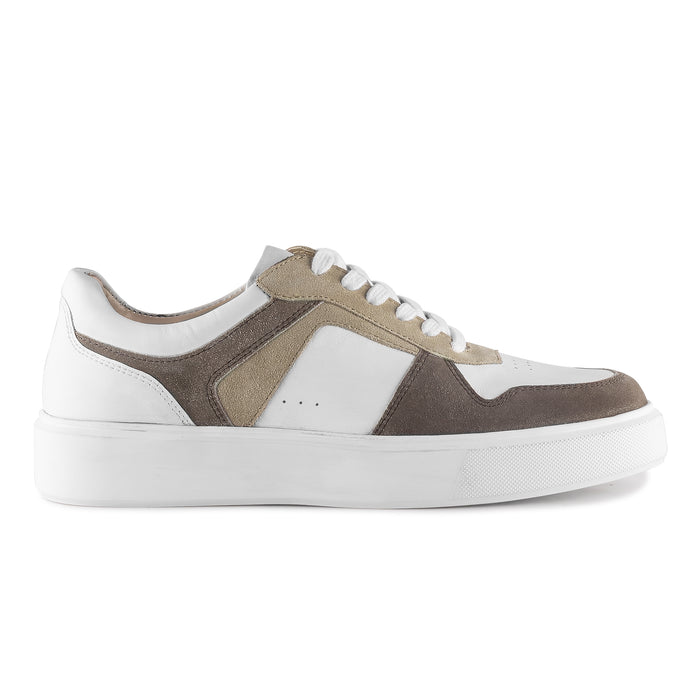 Hampton Leather Casual Chunky Sole Trainers - White