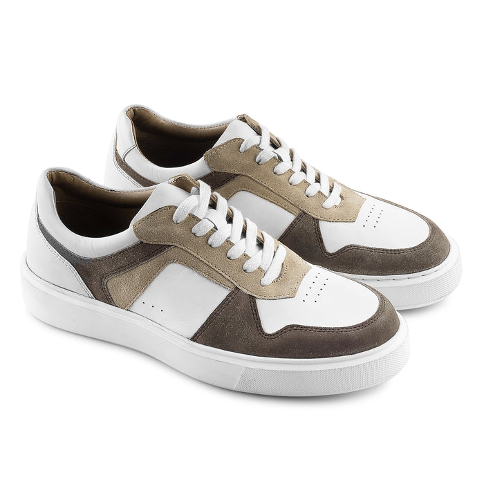 Hampton Leather Casual Chunky Sole Trainers - White