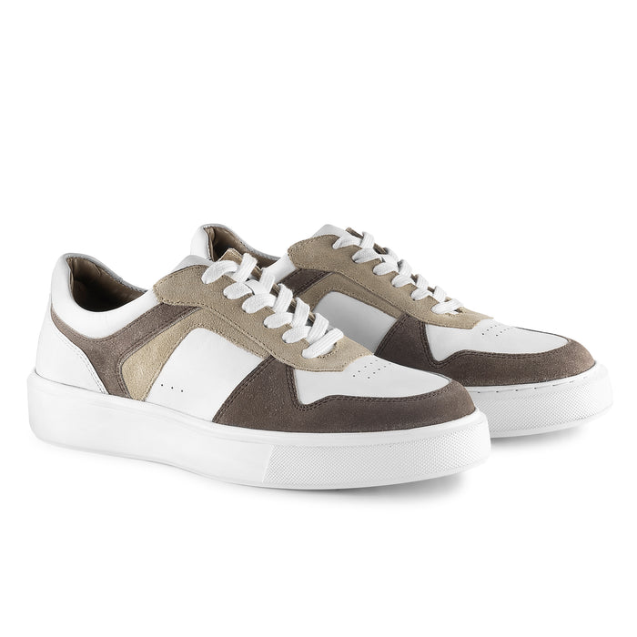 Hampton Leather Casual Chunky Sole Trainers - White