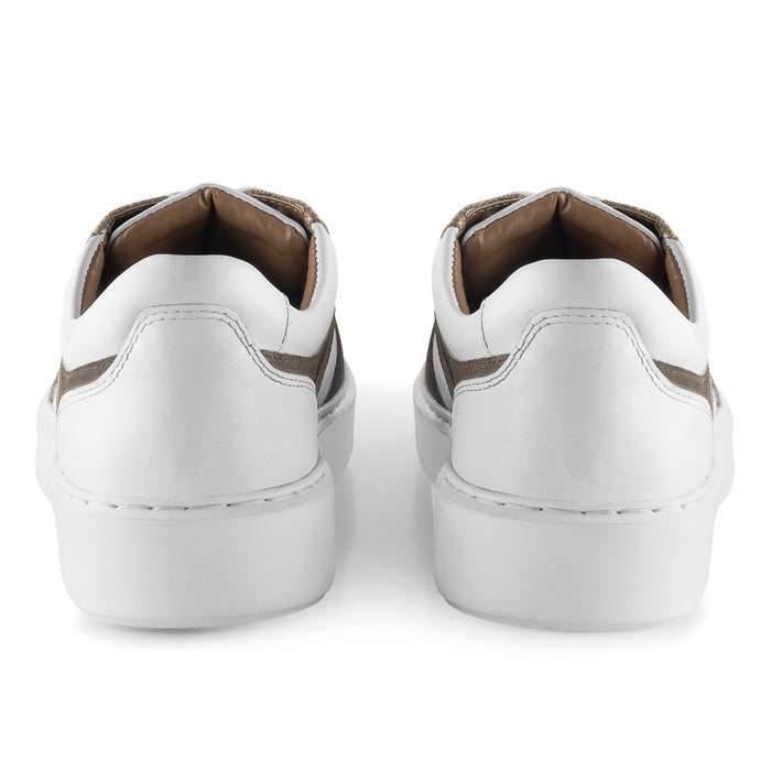 Hampton Leather Casual Chunky Sole Trainers - White