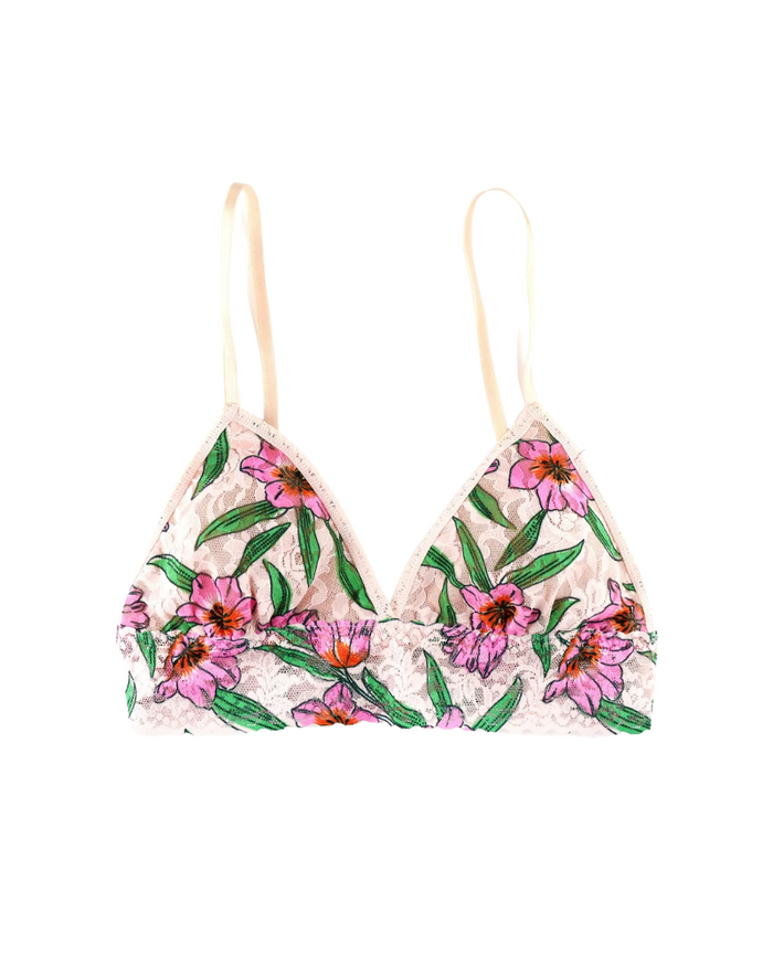 Hanky Panky PR487004 + PR482102 Floral Printed Bralette & Panty Set myselflingerie.com