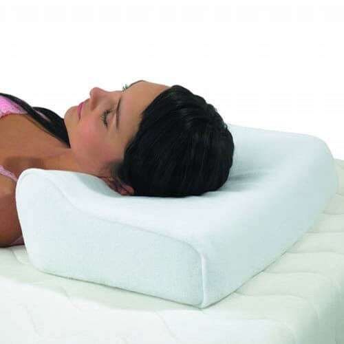 Full view of Harley Designer Orthopaedic Pillow cushion on a plain background, showing its shape and supportive material.