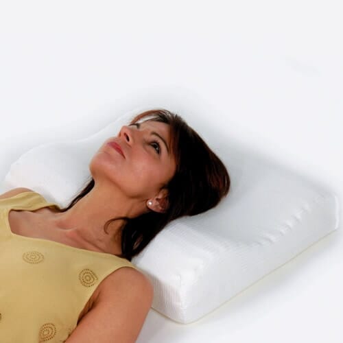 Full view of Harley Wave Pillow cushion on a plain background, showing its shape and supportive material.