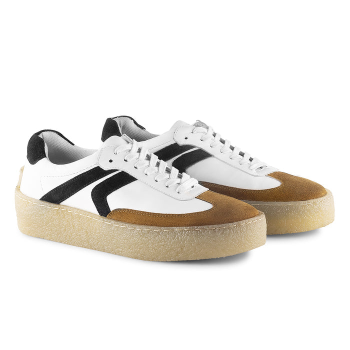 Harold Leather Smart Casual Trainers - White