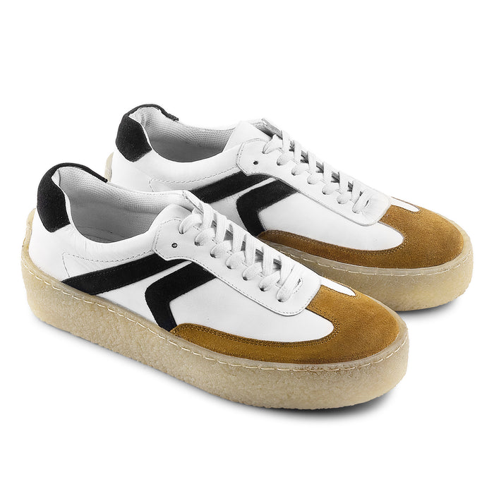 Harold Leather Smart Casual Trainers - White