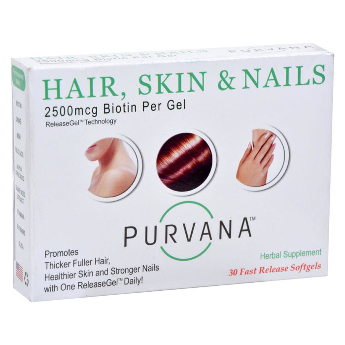 Heaven Sent Purvana Hair Skin & Nails – Biotin 2500 mcg, 30ct