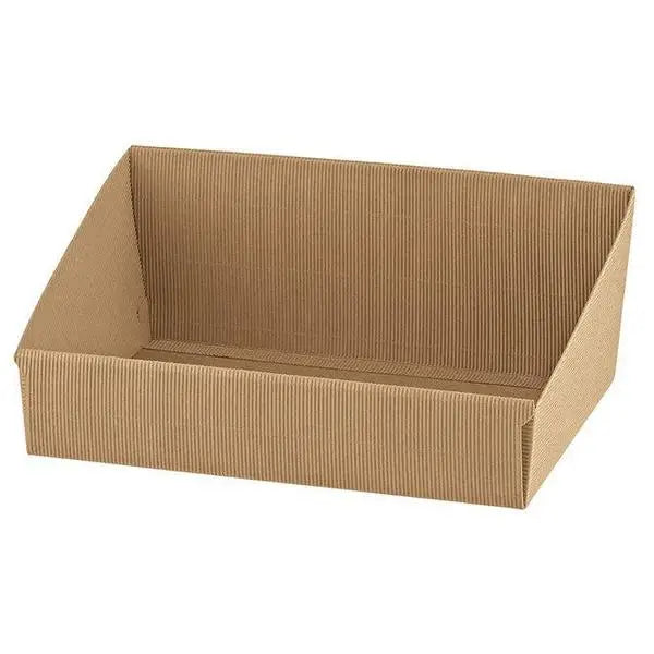 Hi Back Italian Tray - Natural E-FLute  30/ctn - Mac Paper Supply