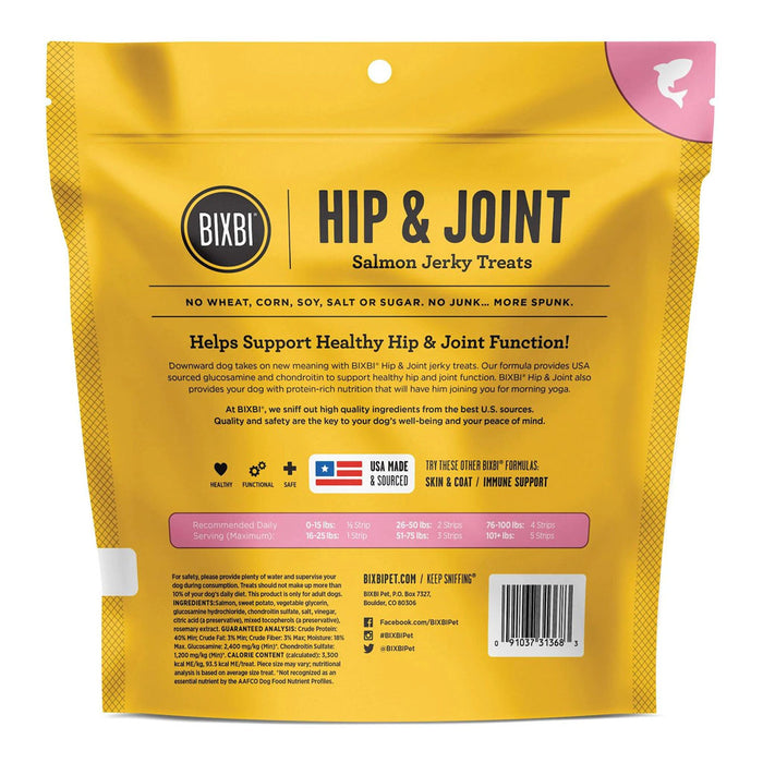 Hip & Joint Salmon Jerky 10oz back of bag