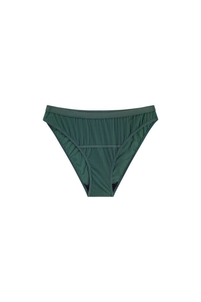 groen lingerie hipster broekje met verticale strepen