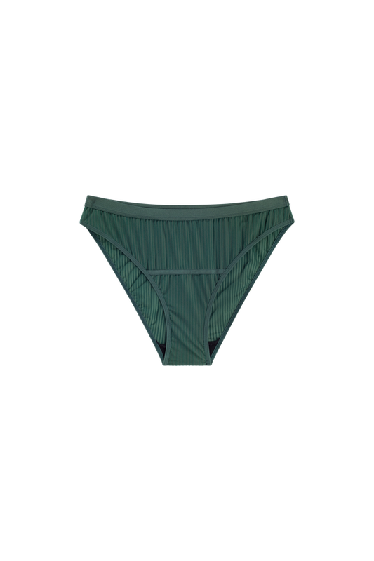 groen lingerie hipster broekje met verticale strepen