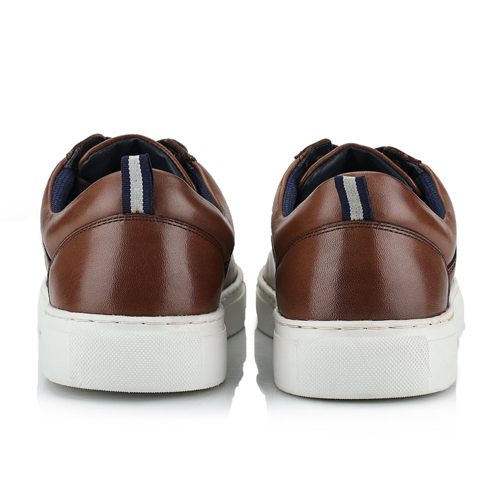 Holden Leather Cup Sole Trainers - Brown