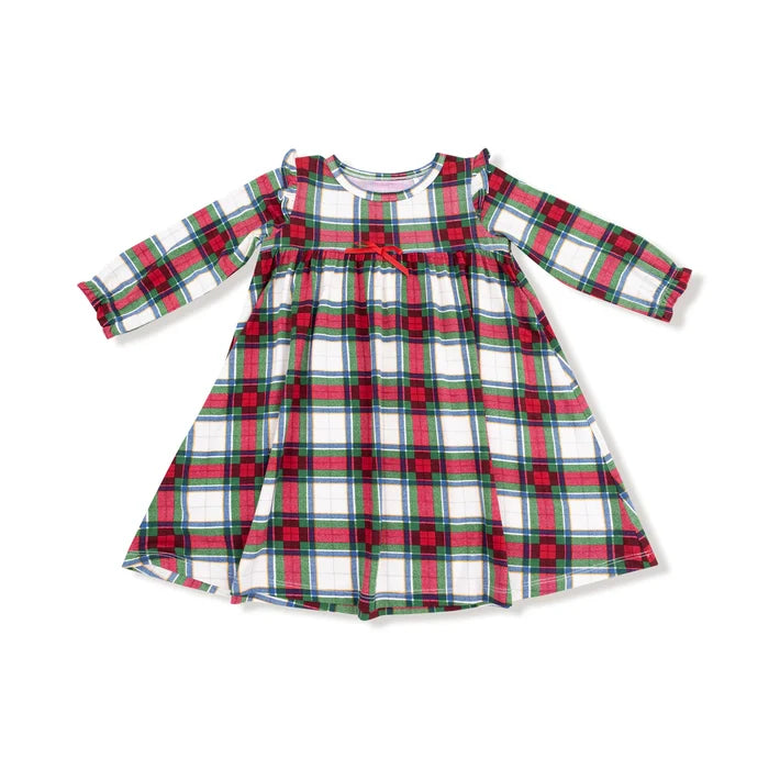 Holiday Plaid Loungewear Gown