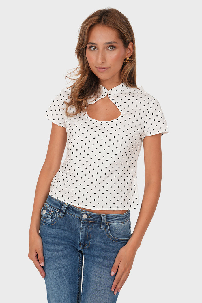 "Holly" top white