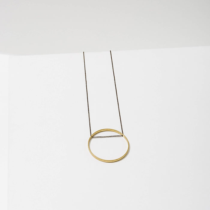 Horizon Brass Circle Necklace - 3 Sizes