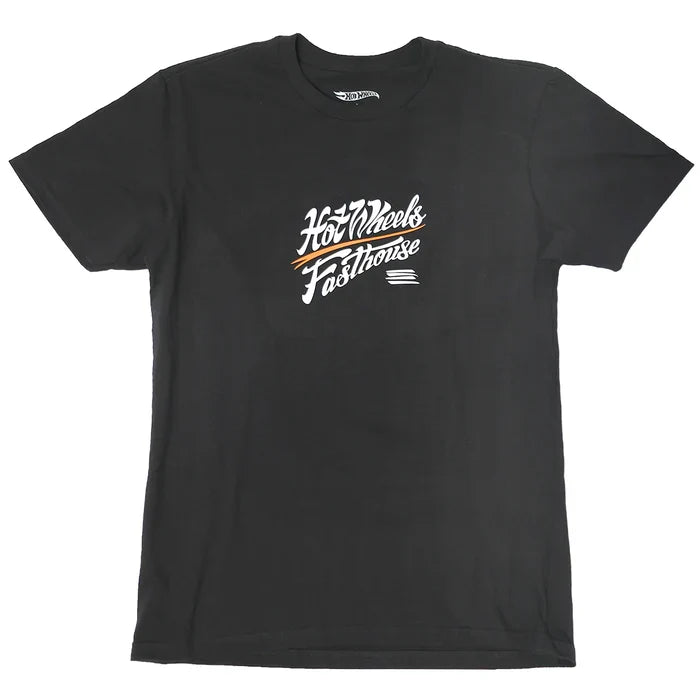 Fasthouse Hot Wheels Dealer midweight short sleeve tee in graphite black, big and tall sizing