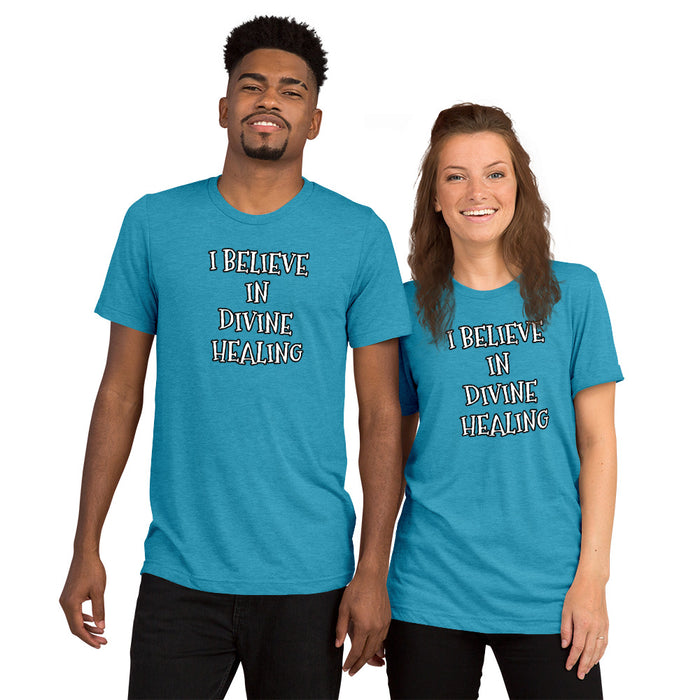 I Believe In Divine Healing Couple Graphic Tees - Bloom Seventy Seven