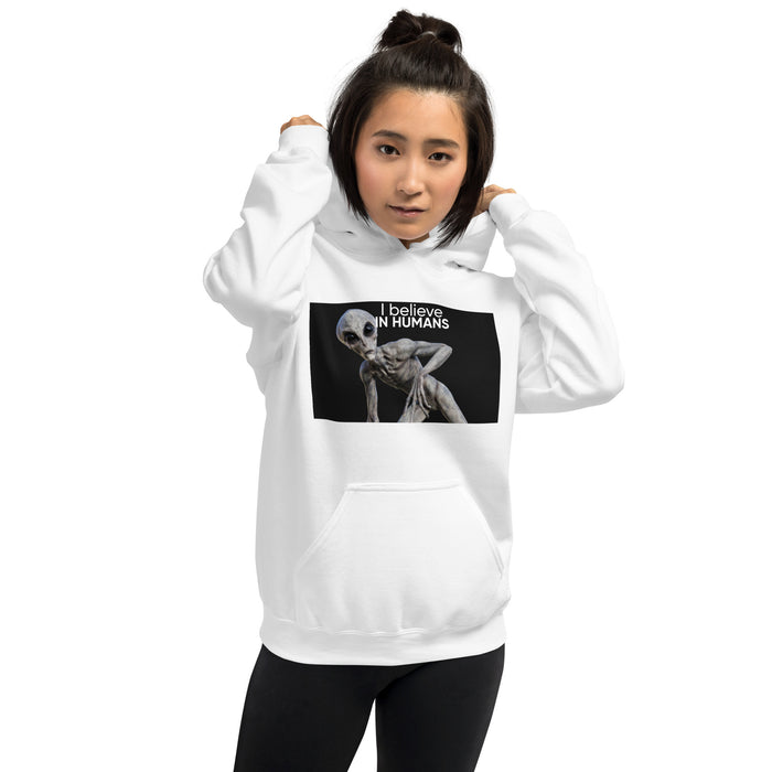 I Believe In Humans Hooded Sweatshirt - Bloom Seventy Seven