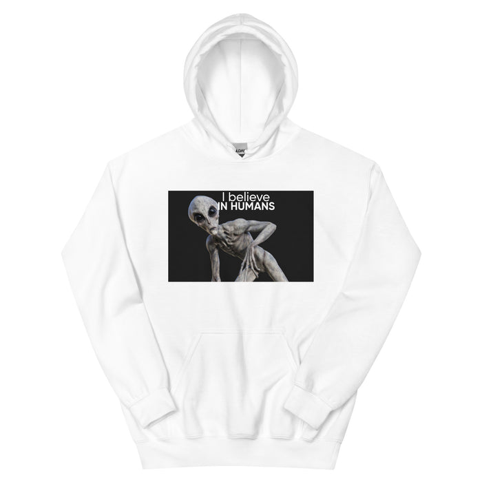 I Believe In Humans Hooded Sweatshirt - Bloom Seventy Seven