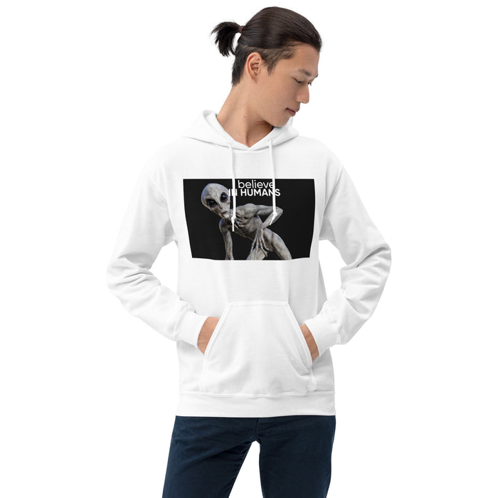 I Believe In Humans Hooded Sweatshirt - Bloom Seventy Seven