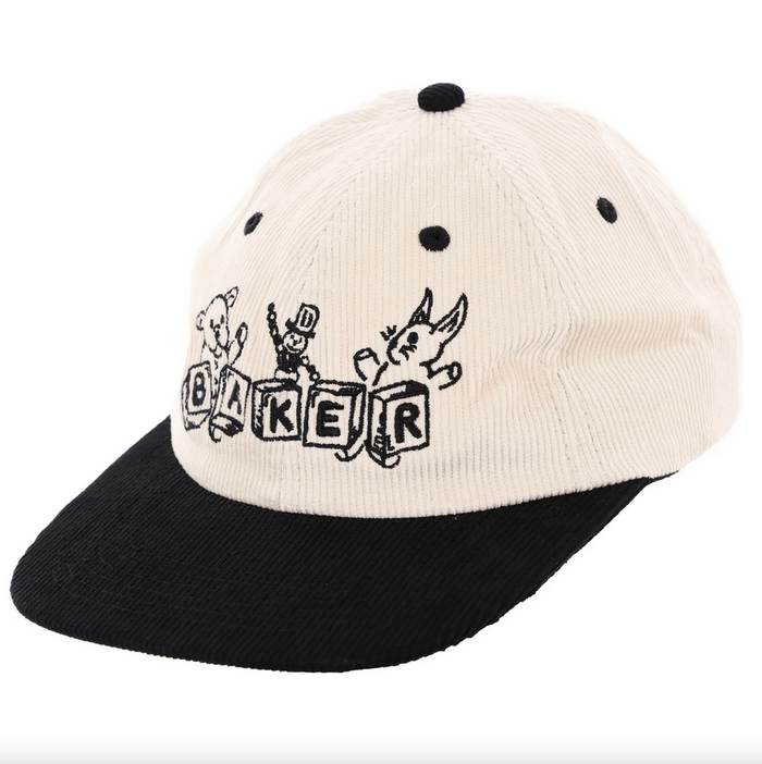 Imaginary 6-Panel Cord Snapback Cap (Tan/Black)