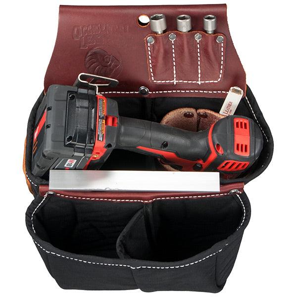 Occidental Leather impact and drill bag, top view